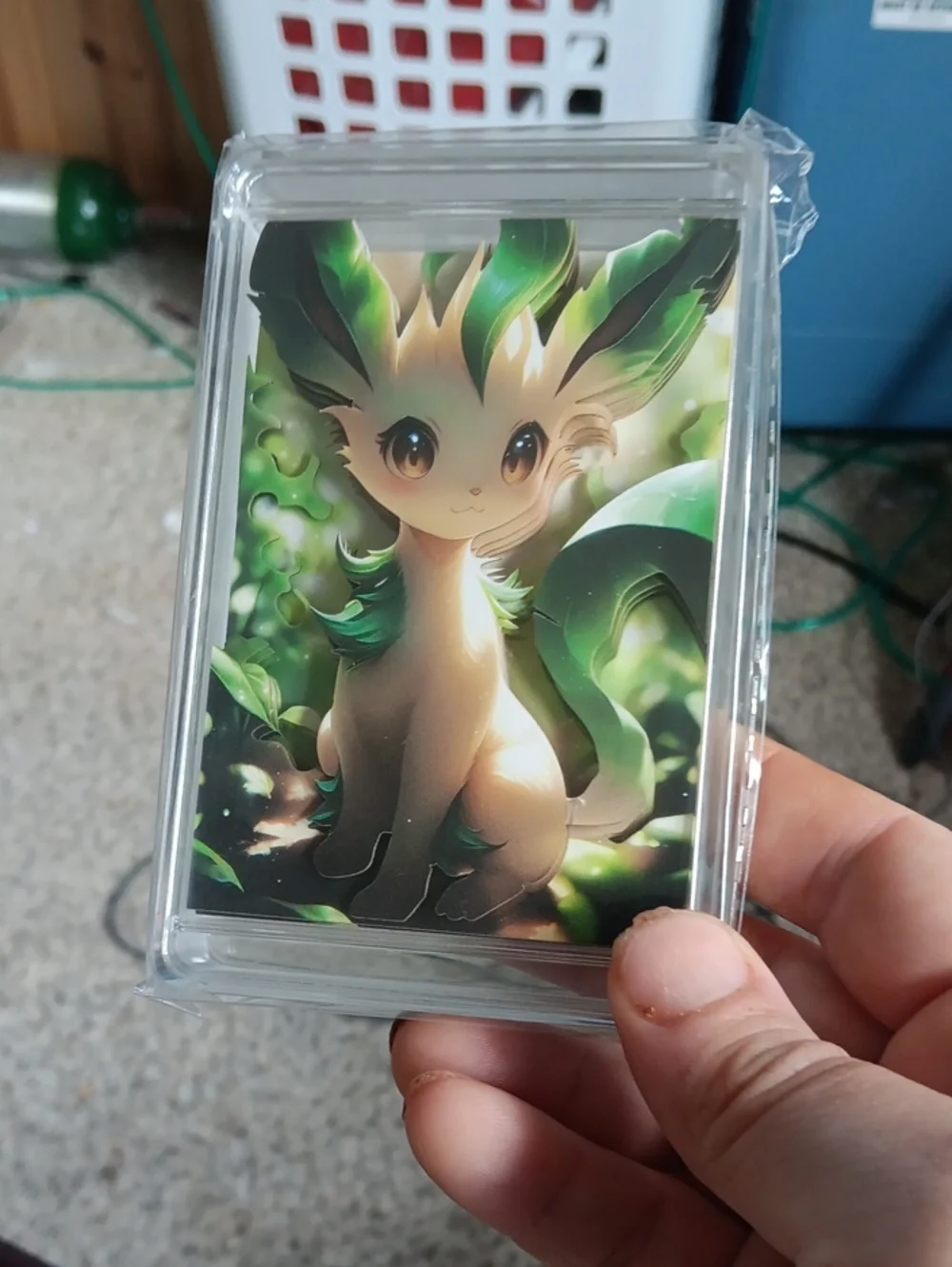 Pokemon Green Leafeon Art Trading Card